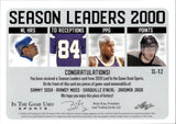 2020 Sammy Sosa Randy Moss Shaquille O'Neal Jaromir Jagr Leaf In The Game Used SEASON LEADERS 2000 GAME-USED JERSEYS 1/7 #SL-12 Cubs Vikings Lakers Penguins