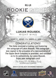 2023-24 Lukas Rousek Upper Deck Black Diamond ROOKIE GEMS AUTOGRAPH 43/199 RC AUTO #RG-LR Buffalo Sabres