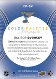 2025-26 Dalibor Dvorsky Upper Deck SP Authentic COLOR PALETTE AUTOGRAPH ROOKIE AUTO RC #CP-DV St. Louis Blues