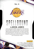 2021-22 LeBron James Panini Donruss Elite SPELLBOUND ORANGE DIE-CUT N #6 Los Angeles Lakers