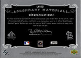 2007 Ozzie Smith Upper Deck SP Legendary Cuts LEGENDARY MATERIALS GAME-USED JERSEY 73/125 #LM-OS1 St. Louis Cardinals