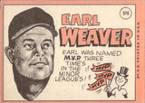 1969 Earl Weaver Topps #516 Baltimore Orioles BV$50