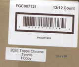 2026 Topps Chrome Tennis Hobby, 12 Box Case