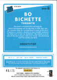 2020 Bo Bichette Panini Donruss Optic RATED ROOKIE BLUE PRIZM AUTOGRAPH 46/75 RC AUTO #RRS-BI Toronto Blue Jays