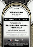2023 Yasmani Grandal Topps Tier One PRIME PERFORMERS AUTOGRAPH 237/249 AUTO #PPA-YG Chicago White Sox