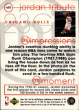 1997-98 Michael Jordan Upper Deck JORDAN TRIBUTE MJ IMPRESSIONS #MJ52 Chicago Bulls