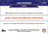2024 Alex Morgan Topps Chrome U.S. Olympics AUTOGRAPH 42/178 AUTO #AU-AMO TEAM USA