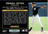 1993 Derek Jeter Pinnacle ROOKIE RC #457 New York Yankees 2