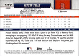 2026 Payton Tolle Topps Chrome LIGHTBOARD LOGO VARIATION REFRACTOR ROOKIE RC SP #177 Boston Red Sox