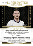 2024 Declan Rice Leaf In the Game Used SUPER SWATCH SIGNATURES GAME-USED JERSEY AUTO 18/25 AUTOGRAPH #SWS-DR1 Arsenal England