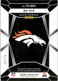 2024 Bo Nix Panini Obsidian TRIFECTA ROOKIE RED 57/75 JERSEY RC #TS-BNX Denver Broncos