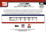2025 Jaxson Dart Topps Chrome REFRACTOR ROOKIE RC #306 New York Giants