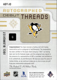 2024-25 Joel Blomqvist Upper Deck Ultimate Collection AUTOGRAPHED DEBUT THREADS 42/199 AUTO PATCH #ADT-JO Pittsburgh Penguins