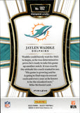 2025 Jaylen Waddle Panini Select PREMIER LEVEL ZEBRA PRIZM #182 Miami Dolphins