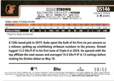 2025 Kade Strowd Topps UPDATE GOLD CONFETTI ROOKIE 8/50 RC #US146 Baltimore Orioles
