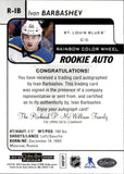 2017-18 Ivan Barbashev OPC Platinum RAINBOW COLOR WHEEL ROOKIE AUTO RC AUTOGRAPH #R-IB St. Louis Blues