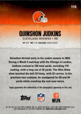 2025 Quinshon Judkins Topps Signature Class ROOKIE AUTO AUTOGRAPH RC #115 Cleveland Browns