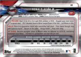 2018 Ronald Acuna Jr. Bowman Chrome ROOKIE RC #40 Atlanta Braves 2