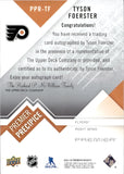2023-24 Tyson Foerster Upper Deck Premier PREMIER PRECIPICE AUTOGRAPH ROOKIE AUTO RC #PPR-TF Philadelphia Flyers