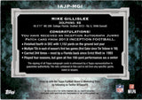 2013 Mike Gillislee Topps Inception ROOKIE AUTOGRAPH JUMBO PATCH GREEN 8/75 RC AUTO #IAJP-MGI Miami Dolphins