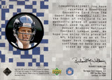 1999 John Elway Upper Deck MVP GAME-USED SOUVENIRS FOOTBALL #JE-S Denver Broncos