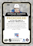 2021-22 Morgan Barron Upper Deck Stature PHOTO VARIATION ROOKIE RED 10/11 RC #158 New York Rangers