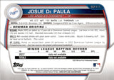 2023 Josue De Paula Bowman Chrome Prospects 1ST BOWMAN GREEN GRASS REFRACTOR 11/99 #BCP-111 Los Angeles Dodgers