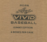 2026 Leaf Vivid Baseball Jumbo, 6 Box Case *RELEASES 6/12*