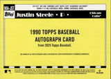 2025 Justin Steele Topps 1990 DESIGN AUTOGRAPH AUTO #90AJST Chicago Cubs