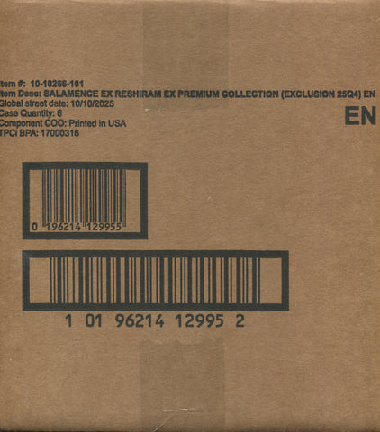 Pokemon Salamence & Reshiram EX Premium Collection, 6 Box Case