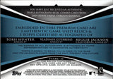 2009 Torii Hunter Vladimir Guerrero Reggie Jackson Topps Triple Threads GAME-USED RELICS AUTOGRAPH 2/3 AUTO JERSEY BAT #TTARC-21 Angels