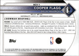 2025-26 Cooper Flagg Bowman CHROME ROOKIE RC #BCV-1 Dallas Mavericks 2
