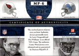 2008 Larry Fitzgerald Roy Williams Donruss Leaf Limited MATCHING POSITIONS DUAL GAME-WORN PRIME JERSEYS 5/25 PATCH #MP-6 Arizona Cardinals Detroit Lions