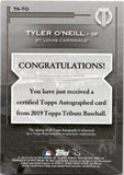 2019 Tyler O'Neill Topps Tribute AUTOGRAPH AUTO 94/199 #TA-TO St. Louis Cardinals