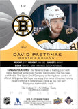 2020-21 David Pastrnak Upper Deck Premier GAME-USED JERSEY #12 Boston Bruins