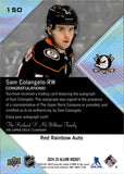 2024-25 Sam Colangelo Upper Deck Allure RED RAINBOW AUTO ROOKIE AUTOGRAPH RC #150 Anaheim Ducks