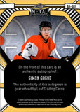 2025 Simon Gagne Leaf Metal PURPLE AUTO 3/7 AUTOGRAPH #BA-SG1 Philadelphia Flyers