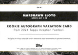 2024 Marshawn Lloyd Topps Inception ROOKIE AUTOGRAPH PURPLE 41/125 RC AUTO #RAV-ML Green Bay Packers