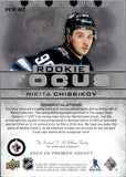 2024-25 Nikita Chibrikov Upper Deck Premier ROOKIE FOCUS AUTO PATCH 29/99 RC AUTOGRAPH #PFR-NC Winnipeg Jets