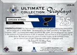 2022-23 Jordan Kyrou Upper Deck Ultimate Collection DISPLAYS AUTOGRAPH JERSEY 88/135 AUTO #UDA-JK St. Louis Blues