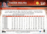 2015 Yadier Molina Topps Series 2 PHOTO VARIATION CELEBRATING #647 St. Louis Cardinals