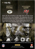 2014 Brett Favre Warren Sapp Panini Black Gold VS GAME-WORN JERSEYS 28/99 #VS-FS Green Bay Packers Tampa Bay Buccaneers