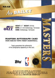 2025-26 Ace Bailey Topps Finest MASTERS AUTOGRAPH ROOKIE AUTO RC #MA-AB Utah Jazz