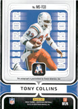 2024 Tony Collins Panini Certified MIRROR SIGNATURES BLUE AUTOGRAPH 25/199 AUTO #MS-TCO New England Patriots