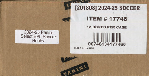 2024-25 Panini Select Premier League EPL Soccer Hobby, 12 Box Case
