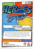 2022 Josh Allen Panini Prestige HEROES #H-6 Buffalo Bills