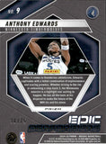 2024-25 Anthony Edwards Panini Mosaic EPIC PERFORMERS RED FLUORESCENT 30/75 #9 Minnesota Timberwolves