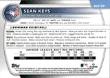 2025 Sean Keys Bowman 1st BOWMAN CHROME PROSPECT ORANGE GEOMETRIC REFRACTOR 7/25 #BCP-89 Toronto Blue Jays