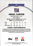 2025 Abdul Carter Finest ORANGE GEOMETRIC REFRACTOR ROOKIE 2/25 RC #37 New York Giants