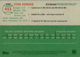 2023 Ryan Howard Topps Chrome Platinum Anniversary GOLD WAVE REFRACTOR 11/50 #411 Philadelphia Phillies